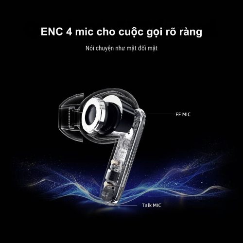 Tai nghe Bluetooth QCY T13 ANC2 - Chống Ồn Chủ Động ANC 28dB, Chống Ồn Gió, Đàm Thoại 4-Mic ENC Rõ Nét, Chính Hãng - Hình ảnh 4