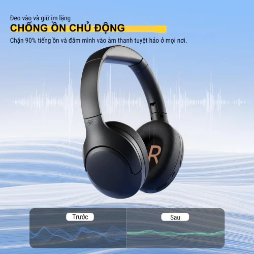 Tai nghe Over-Ear QCY H3 Lite ANC, Chống Ồn 90%, Driver 40mm, Bluetooth 5.3, Pin 60H - Hình ảnh 4