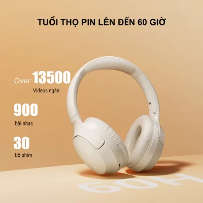 Tai nghe Chụp Tai Không Dây QCY H2 Pro Extra Bass, Bluetooth 5.3, Pin 70H, Độ Trễ Thấp - Tai nghe chụp tai <strong>QCY H2 Pro</strong> với công nghệ QCY H2 Pro, driver 40mm mang đến âm bass mạnh mẽ, độ trễ thấp 78ms, pin 70 giờ (ANC tắt). Công nghệ ENC micro kép cho cuộc gọi rõ nét, thiết kế gập gọn, đệm PU mềm mại, thoải mái cả ngày. Hỗ trợ app QCY tùy chỉnh EQ, Bluetooth 5.3 kết nối ổn định.
