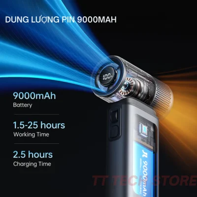 Quạt cầm tay Jisulife Handheld Fan Ultra 2, pin 9.000mAh, 100 mức gió, giảm ồn gấp 3 lần, cảm biến gió 17m/s - Phá vỡ mọi giới hạn của một chiếc quạt mini, <strong>quạt cầm tay Jisulife Handheld Fan Ultra 2</strong> là một siêu phẩm công nghệ dành cho những ai tìm kiếm sự đỉnh cao. Trải nghiệm sức mạnh của một cơn bão di động với tốc độ gió lên đến 17m/s, cùng khả năng tùy chỉnh chính xác 100 mức gió qua màn hình LED thông minh. Viên pin "khủng long" 9.000mAh không chỉ cho thời gian sử dụng bất tận mà còn kiêm luôn chức năng sạc dự phòng. Đặc biệt, công nghệ giảm ồn gấp 3 lần mang đến sự tĩnh lặng đáng kinh ngạc. <strong>Quạt cầm tay Jisulife Handheld Fan Ultra 2</strong> không chỉ làm mát, nó định nghĩa lại trải nghiệm của bạn.