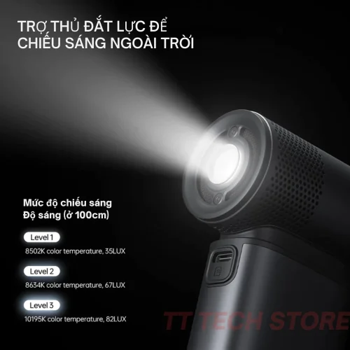 Quạt cầm tay Jisulife Handheld Fan Ultra 2, pin 9.000mAh, 100 mức gió, giảm ồn gấp 3 lần, cảm biến gió 17m/s - Hình ảnh 8