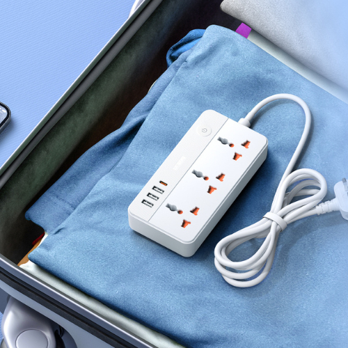Ổ Cắm Điện REMAX RP-U153 Kiddy Series, Sạc Nhanh PD 20W, 3 USB-A, 1 USB-C, 3 Lỗ Cắm 2500W, Dây 1.5m - <p dir="ltr" data-pm-slice="1 1 []">Ổ cắm điện REMAX <strong>RP-U153</strong> Kiddy Series, công suất 2500W, sạc nhanh PD 20W với 3 cổng USB-A, 1 cổng USB-C. Dây dài 1.5m, vỏ ABS+PC chống cháy, 3 lỗ cắm đa năng. Tích hợp công tắc nguồn, đèn LED báo hiệu, bảo vệ an toàn 9 lớp. Bảo hành 12 tháng, lý tưởng gia đình, văn phòng, sạc 7 thiết bị cùng lúc.</p>