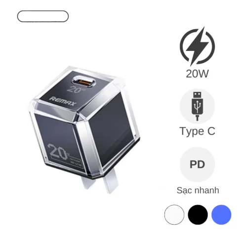 Củ Sạc Nhanh REMAX U136 Cry Series, 20W, Cổng Type-C, Tương Thích iPhone 14 Pro Max Trở Xuống, Bảo Hành 12 Tháng - Hình ảnh 4