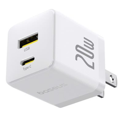 Sạc nhanh hiệu Baseus Palm C+U 20W US - Bạn đã mệt mỏi với việc mang theo nhiều củ sạc cho các thiết bị khác nhau? <strong>Baseus Palm C+U 20W US</strong> chính là giải pháp năng lượng tối giản và hiệu quả. Với kích thước siêu nhỏ gọn chỉ nằm trong lòng bàn tay, củ sạc này cung cấp 2 cổng sạc tiện lợi: USB-C (PD 20W) cho iPhone và USB-A (QC 18W) cho các thiết bị Android. Sạc đầy 60% pin cho iPhone chỉ trong 30 phút. Khả năng sạc đồng thời 2 thiết bị giúp bạn tiết kiệm thời gian và không gian ổ cắm. An toàn, mạnh mẽ và siêu di động, <strong>Baseus Palm C+U 20W US</strong> là người bạn đồng hành không thể thiếu cho cuộc sống số của bạn.
