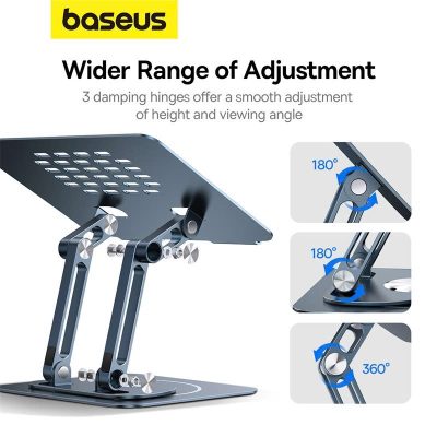 Giá đỡ Laptop hiệu Baseus UltraStable Pro Series Rotatable and Foldable (Three-Fold Version) - Định nghĩa lại sự di động và chuyên nghiệp với giá đỡ laptop <strong>Baseus UltraStable Pro Series Rotatable and Foldable (Three-Fold Version)</strong>. Đây là giải pháp tối thượng cho người dùng năng động, với thiết kế gấp ba khúc độc đáo, thu gọn sản phẩm lại chỉ như một cuốn sổ tay, dễ dàng mang theo mọi lúc mọi nơi. Được chế tác từ hợp kim nhôm siêu vững chắc, giá đỡ đảm bảo sự ổn định tuyệt đối cho mọi dòng laptop. Tận hưởng sự linh hoạt với khả năng xoay 360°, tùy chỉnh độ cao và góc nghiêng vô hạn để có tư thế làm việc hoàn hảo, chống mỏi cổ vai gáy. Hãy đầu tư cho sức khỏe và hiệu suất với <strong>Baseus UltraStable Pro Series Rotatable and Foldable (Three-Fold Version)</strong>.