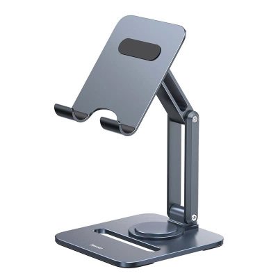 Giá đỡ Tablet hiệu Baseus Desktop Biaxial Foldable Metal (Rotatable Version) - Xoay 360°, Trục Kép, Gấp Gọn, Chống Mỏi Cổ