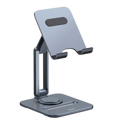 Giá đỡ Tablet hiệu Baseus Desktop Biaxial Foldable Metal (Rotatable Version) - Xoay 360°, Trục Kép, Gấp Gọn, Chống Mỏi Cổ - Nâng tầm trải nghiệm tablet của bạn với giá đỡ đa năng <strong>Baseus Desktop Biaxial Foldable Metal (Rotatable Version)</strong>. Đây là giải pháp công thái học tối thượng, kết hợp thiết kế trục kép cho phép tùy chỉnh độ cao, góc nhìn và tính năng xoay 360° độc đáo để dễ dàng chia sẻ màn hình. Được chế tác từ hợp kim nhôm nguyên khối, sản phẩm đảm bảo sự vững chắc tuyệt đối cho mọi dòng tablet. Gập gọn hoàn toàn khi không sử dụng, đây là người bạn đồng hành lý tưởng cho cả bàn làm việc và những chuyến đi. Hãy đầu tư vào sự thoải mái, chuyên nghiệp và linh hoạt với <strong>Baseus Desktop Biaxial Foldable Metal (Rotatable Version)</strong>.