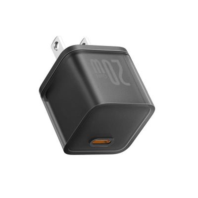 Sạc nhanh hiệu Baseus GaN5S 1C 20W US - Trải nghiệm tốc độ sạc vượt trội trong một thiết kế nhỏ gọn đến không ngờ với củ sạc <strong>Baseus GaN5S 1C 20W US</strong>. Tích hợp công nghệ GaN5S tiên tiến nhất, củ sạc này mang đến công suất Power Delivery 20W mạnh mẽ, có khả năng sạc đầy 60% pin cho iPhone chỉ trong 30 phút. Với kích thước chỉ tương đương một đồng xu, sản phẩm là người bạn đồng hành lý tưởng cho những chuyến đi, giúp tiết kiệm không gian mà không hy sinh hiệu suất. Tích hợp chip thông minh bảo vệ an toàn cho thiết bị, <strong>Baseus GaN5S 1C 20W US</strong> là sự nâng cấp hoàn hảo để thay thế cho củ sạc 5W cũ kỹ, mang lại trải nghiệm sạc nhanh chóng và an toàn.