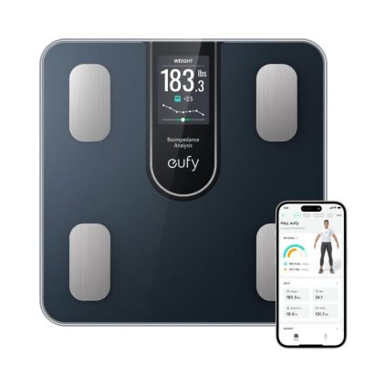 Cân Điện Tử Thông Minh eufy C20 - Hàng Chính Hãng | Phân Tích 16 Chỉ Số Cơ Thể, Kết Nối App EufyLife - Khám phá ngay cân điện tử thông minh <strong>eufy C20</strong>, người bạn đồng hành lý tưởng trên hành trình chăm sóc sức khỏe toàn diện. Với khả năng phân tích chính xác 16 chỉ số sinh trắc học quan trọng, <strong>eufy C20</strong> giúp bạn thấu hiểu cơ thể một cách sâu sắc nhất. Thiết bị sở hữu thiết kế tinh tế, màn hình TFT 3.36 inch hiển thị thông tin trực quan và kết nối dễ dàng với ứng dụng EufyLife qua Bluetooth. Theo dõi tiến trình, đặt mục tiêu và quản lý sức khỏe cho cả gia đình chưa bao giờ dễ dàng đến thế. Với độ chính xác cao và khả năng lưu trữ không giới hạn hồ sơ người dùng, đây là lựa chọn hoàn hảo cho mọi gia đình hiện đại.