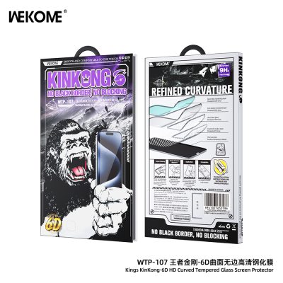 Kính Cường Lực KINGKONG WTP-107 Trong Suốt Không Viền Đen, Siêu Cứng, Chống Vân Tay