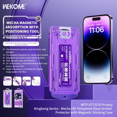 Kính Cường Lực KINGKONG WTP-077, Trong Suốt, Chống Vân Tay, Phủ Nano, Full Viền - <p dir="ltr" data-pm-slice="1 1 []">Kính cường lực KINGKONG <strong>WTP-077</strong>, độ cứng 9H, siêu mỏng 0.33mm, trong suốt HD, phủ nano chống vân tay, dầu, nước. Khung tự dán từ tính, full viền, chống vỡ góc. Bảo vệ màn hình khỏi va đập, trầy xước.</p>