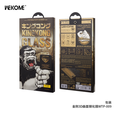 Kính Cường Lực KINGKONG WTP-009 3D Full Màn Hình, Chống Vân Tay, Siêu Cứng, không box