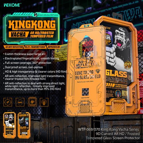 Kính Cường Lực WEKOME WTP-069 Kingkong, Phủ AR Chống Lóa, Lọc Ánh Sáng, Full Màn Hình - Hình ảnh 2