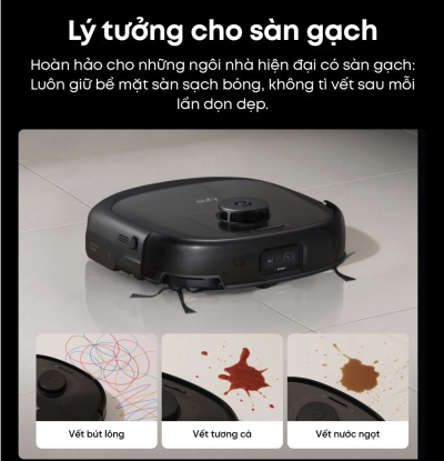 Robot Hút Bụi Lau Sàn Eufy Omni E28 - Giải phóng bạn khỏi công việc nhà với <strong>Robot hút bụi lau sàn eufy Omni E28</strong>, cỗ máy làm sạch tối thượng cho ngôi nhà hiện đại. Nổi bật với lực hút turbo không tưởng lên đến 20.000Pa, <strong>eufy Omni E28</strong> dễ dàng loại bỏ mọi bụi bẩn, lông thú cưng và mảnh vụn ẩn sâu trong thảm và các kẽ sàn. Sản phẩm đi kèm trạm Omni toàn năng tự động giặt, sấy khô giẻ lau, hút rác và bổ sung nước lau sàn, mang lại trải nghiệm rảnh tay tuyệt đối. Đặc biệt, trạm còn tích hợp máy làm sạch sâu cầm tay FlexiOne™ có thể tháo rời, giúp xử lý vết bẩn trên thảm, sofa một cách linh hoạt. Hãy để <strong>eufy Omni E28</strong> định nghĩa lại sự sạch sẽ cho không gian sống của bạn.