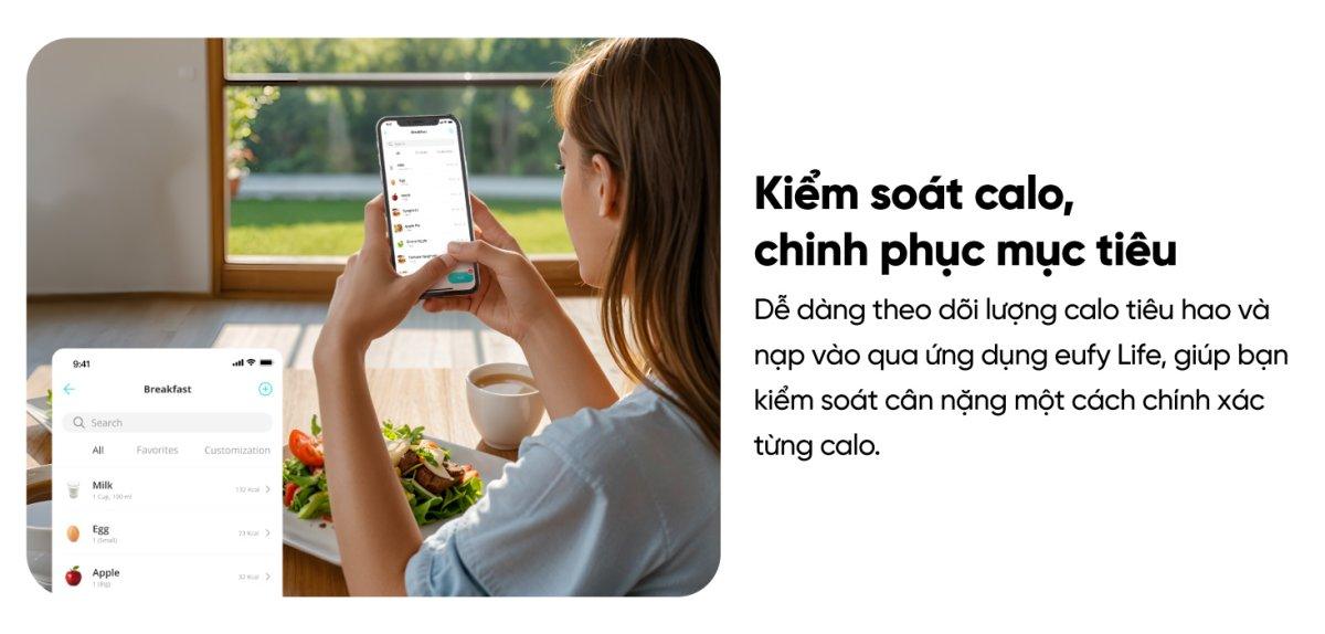 Cân Điện Tử Thông Minh eufy C20 - Hàng Chính Hãng | Phân Tích 16 Chỉ Số Cơ Thể, Kết Nối App EufyLife - Khám phá ngay cân điện tử thông minh <strong>eufy C20</strong>, người bạn đồng hành lý tưởng trên hành trình chăm sóc sức khỏe toàn diện. Với khả năng phân tích chính xác 16 chỉ số sinh trắc học quan trọng, <strong>eufy C20</strong> giúp bạn thấu hiểu cơ thể một cách sâu sắc nhất. Thiết bị sở hữu thiết kế tinh tế, màn hình TFT 3.36 inch hiển thị thông tin trực quan và kết nối dễ dàng với ứng dụng EufyLife qua Bluetooth. Theo dõi tiến trình, đặt mục tiêu và quản lý sức khỏe cho cả gia đình chưa bao giờ dễ dàng đến thế. Với độ chính xác cao và khả năng lưu trữ không giới hạn hồ sơ người dùng, đây là lựa chọn hoàn hảo cho mọi gia đình hiện đại.