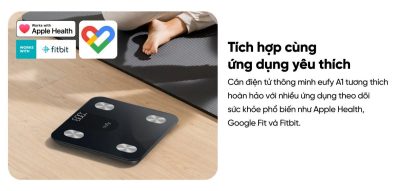 Cân Điện Tử Thông Minh Eufy A1 - Theo Dõi Sức Khỏe Toàn Diện, Chính Xác - Khám phá ngay <strong>Cân điện tử thông minh eufy A1</strong>, trợ lý sức khỏe đắc lực cho cả gia đình bạn. Với thiết kế tinh tế, mặt kính cường lực sang trọng, <strong>eufy A1</strong> không chỉ là một chiếc cân mà còn là thiết bị theo dõi sức khỏe toàn diện. Sản phẩm có khả năng phân tích đến 12 chỉ số cơ thể quan trọng như cân nặng, BMI, tỷ lệ mỡ, khối lượng xương, cơ... Dữ liệu được đồng bộ hóa dễ dàng qua Bluetooth với ứng dụng EufyLife, tương thích với các ứng dụng sức khỏe phổ biến khác như Apple Health, Google Fit. Với khả năng lưu trữ dữ liệu cho 16 người dùng, <strong>eufy A1</strong> là lựa chọn hoàn hảo để mọi thành viên cùng nhau xây dựng lối sống lành mạnh.