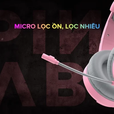 Tai Nghe Mèo HAVIT H2233D, Driver 50mm, Đèn LED RGB, Mic Khử Ồn - Chính Hãng BH 12 Tháng Dizigear - Thể hiện cá tính và đắm chìm trong thế giới game với tai nghe tai mèo <strong>HAVIT H2233D</strong>. Nổi bật với thiết kế tai mèo dễ thương cùng hệ thống đèn LED RGB sống động, sản phẩm là một tuyên ngôn phong cách cho mọi nữ game thủ và streamer. Trải nghiệm âm thanh vòm 3D bùng nổ, chi tiết đến từng bước chân nhờ màng loa lớn 50mm. Giao tiếp rõ nét với đồng đội nhờ micro đa hướng có khả năng khử ồn hiệu quả. Đệm tai siêu mềm mại, công thái học mang lại sự thoải mái tuyệt đối cho những giờ phút "cày game" dài. <strong>HAVIT H2233D</strong> là sự kết hợp hoàn hảo giữa thẩm mỹ và hiệu năng, giúp bạn tỏa sáng trong mọi trận chiến.