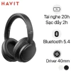 Tai Nghe Bluetooth Headphone HAVIT H619BT, Driver 40mm, BT 5.4, Có 3 Chế Độ EQ, Nghe Đến 20H - Chính Hãng BH 12 Tháng