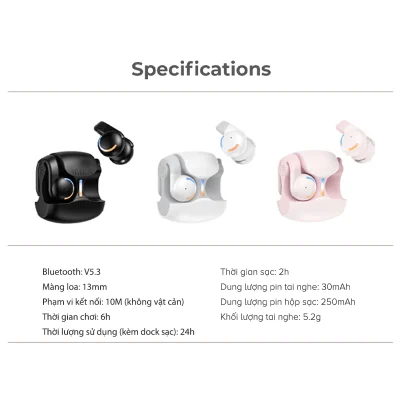 Tai Nghe Havit Open-Ear OWS907, Truyền âm Định hướng, Bluetooth 5.3, Nghe Đến 24H - Hàng Chính Hãng - Tái định nghĩa trải nghiệm âm thanh của bạn với tai nghe thể thao <strong>Havit Open-Ear OWS907</strong>. Với thiết kế mở (Open-Ear) đột phá, sản phẩm truyền âm thanh qua không khí mà không cần nhét vào tai, giúp bạn vừa thưởng thức âm nhạc vừa nhận biết môi trường xung quanh, đảm bảo an toàn tối đa. Công nghệ âm thanh định hướng cùng màng loa lớn 13mm mang lại chất âm bùng nổ nhưng vẫn riêng tư. Móc tai silicon bám chắc, chống rơi rớt trong mọi hoạt động. Đặc biệt, thời lượng pin siêu khủng lên đến 24 giờ cùng hộp sạc, kết nối Bluetooth 5.3 ổn định, biến <strong>Havit Open-Ear OWS907</strong> thành người bạn đồng hành không thể thiếu cho thể thao và cuộc sống năng động.