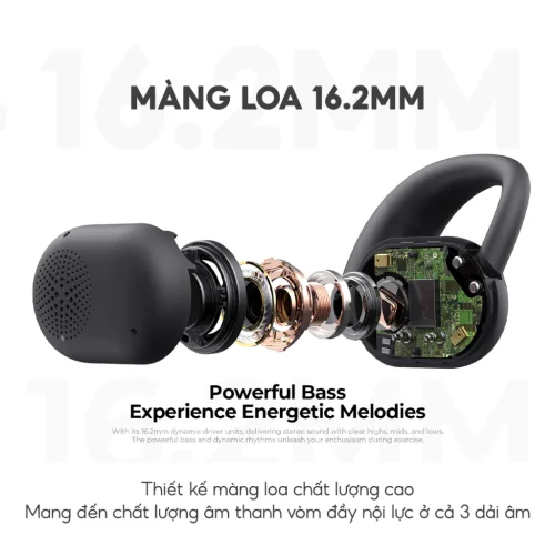 Tai Nghe Open Wireless OWS Fit 1, BT 5.3, Driver 16.2mm, Thiết Kế Open-ear, IPX5, Nghe Đến 21H - Hàng Chính Hãng - Hình ảnh 4