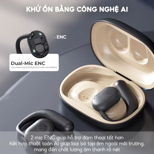 Tai Nghe Open Wireless OWS Fit 1, BT 5.3, Driver 16.2mm, Thiết Kế Open-ear, IPX5, Nghe Đến 21H - Hàng Chính Hãng - Hình ảnh 5