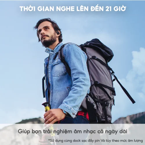Tai Nghe Open Wireless OWS Fit 1, BT 5.3, Driver 16.2mm, Thiết Kế Open-ear, IPX5, Nghe Đến 21H - Hàng Chính Hãng - Hình ảnh 6
