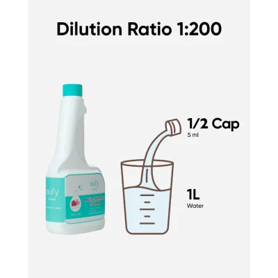 Dung dịch nước lau sàn đa năng T29C3121 cho Robot hút bụi Eufy dòng X và dòng C - Nâng cao hiệu quả làm sạch cho robot Eufy của bạn với <strong>Dung dịch nước lau sàn đa năng T29C3121</strong> chính hãng. Được đặc chế cho các dòng robot Eufy Clean X series (X10 Pro, X9 Pro) và C series (C20 Omni), công thức này giúp loại bỏ vết bẩn, dầu mỡ và bụi bẩn một cách mạnh mẽ trên nhiều loại sàn cứng. Dung dịch <strong>T29C3121</strong> không chỉ làm sạch sâu mà còn có hương thơm tươi mát, giúp sàn nhà nhanh khô và không để lại vệt. Sản phẩm có nguồn gốc thực vật, an toàn tuyệt đối cho trẻ em và vật nuôi, đồng thời bảo vệ các bộ phận bên trong của robot khỏi sự ăn mòn và tắc nghẽn. Hãy sử dụng <strong>T29C3121</strong> để có một sàn nhà sạch không tì vết và kéo dài tuổi thọ cho robot của bạn.