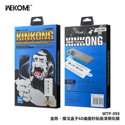 Kính Cường Lực WEKOME WTP-098 Kingkong, Khung Tự Dán, Trong Suốt, Siêu Bền