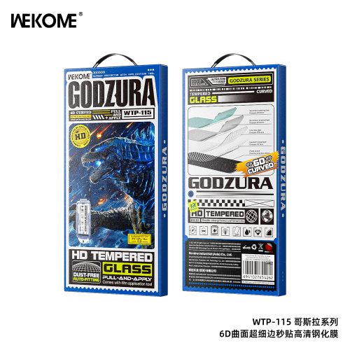 Kính Cường Lực Godzura WTP-115 Trong Suốt, Khung Tự Dán, Cong 6D