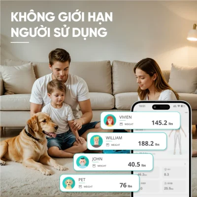 Cân Điện Tử Thông Minh eufy C20 - Hàng Chính Hãng | Phân Tích 16 Chỉ Số Cơ Thể, Kết Nối App EufyLife - Khám phá ngay cân điện tử thông minh <strong>eufy C20</strong>, người bạn đồng hành lý tưởng trên hành trình chăm sóc sức khỏe toàn diện. Với khả năng phân tích chính xác 16 chỉ số sinh trắc học quan trọng, <strong>eufy C20</strong> giúp bạn thấu hiểu cơ thể một cách sâu sắc nhất. Thiết bị sở hữu thiết kế tinh tế, màn hình TFT 3.36 inch hiển thị thông tin trực quan và kết nối dễ dàng với ứng dụng EufyLife qua Bluetooth. Theo dõi tiến trình, đặt mục tiêu và quản lý sức khỏe cho cả gia đình chưa bao giờ dễ dàng đến thế. Với độ chính xác cao và khả năng lưu trữ không giới hạn hồ sơ người dùng, đây là lựa chọn hoàn hảo cho mọi gia đình hiện đại.
