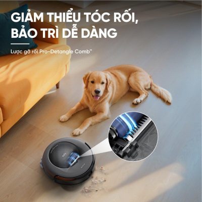 Robot Hút Bụi Lau Sàn Eufy C20 Omni - Khám phá ngay <strong>Robot hút bụi lau sàn eufy C20 Omni</strong>, giải pháp làm sạch toàn diện và tự động cho ngôi nhà của bạn. Với trạm sạc Omni "All-in-One", robot có thể tự động hút rác, giặt và sấy khô giẻ lau, giúp bạn hoàn toàn rảnh tay. Sản phẩm sở hữu lực hút mạnh mẽ 7.000Pa kết hợp công nghệ lau xoay Mop Master™ tốc độ cao, dễ dàng loại bỏ mọi bụi bẩn, lông thú và vết bẩn cứng đầu. Đặc biệt, <strong>eufy C20 Omni</strong> được trang bị công nghệ Pro-Detangle Comb™ tự động gỡ rối tóc thông minh và thiết kế siêu mỏng chỉ 8.5cm, làm sạch hiệu quả mọi ngóc ngách, kể cả gầm nội thất thấp. Đây là lựa chọn lý tưởng cho cuộc sống hiện đại và bận rộn.