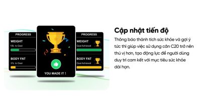 Cân Điện Tử Thông Minh eufy C20 - Hàng Chính Hãng | Phân Tích 16 Chỉ Số Cơ Thể, Kết Nối App EufyLife - Khám phá ngay cân điện tử thông minh <strong>eufy C20</strong>, người bạn đồng hành lý tưởng trên hành trình chăm sóc sức khỏe toàn diện. Với khả năng phân tích chính xác 16 chỉ số sinh trắc học quan trọng, <strong>eufy C20</strong> giúp bạn thấu hiểu cơ thể một cách sâu sắc nhất. Thiết bị sở hữu thiết kế tinh tế, màn hình TFT 3.36 inch hiển thị thông tin trực quan và kết nối dễ dàng với ứng dụng EufyLife qua Bluetooth. Theo dõi tiến trình, đặt mục tiêu và quản lý sức khỏe cho cả gia đình chưa bao giờ dễ dàng đến thế. Với độ chính xác cao và khả năng lưu trữ không giới hạn hồ sơ người dùng, đây là lựa chọn hoàn hảo cho mọi gia đình hiện đại.