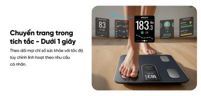 Cân Điện Tử Thông Minh eufy C20 - Hàng Chính Hãng | Phân Tích 16 Chỉ Số Cơ Thể, Kết Nối App EufyLife - Khám phá ngay cân điện tử thông minh <strong>eufy C20</strong>, người bạn đồng hành lý tưởng trên hành trình chăm sóc sức khỏe toàn diện. Với khả năng phân tích chính xác 16 chỉ số sinh trắc học quan trọng, <strong>eufy C20</strong> giúp bạn thấu hiểu cơ thể một cách sâu sắc nhất. Thiết bị sở hữu thiết kế tinh tế, màn hình TFT 3.36 inch hiển thị thông tin trực quan và kết nối dễ dàng với ứng dụng EufyLife qua Bluetooth. Theo dõi tiến trình, đặt mục tiêu và quản lý sức khỏe cho cả gia đình chưa bao giờ dễ dàng đến thế. Với độ chính xác cao và khả năng lưu trữ không giới hạn hồ sơ người dùng, đây là lựa chọn hoàn hảo cho mọi gia đình hiện đại.