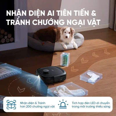 Robot Hút Bụi Lau Sàn Eufy Omni E28 - Giải phóng bạn khỏi công việc nhà với <strong>Robot hút bụi lau sàn eufy Omni E28</strong>, cỗ máy làm sạch tối thượng cho ngôi nhà hiện đại. Nổi bật với lực hút turbo không tưởng lên đến 20.000Pa, <strong>eufy Omni E28</strong> dễ dàng loại bỏ mọi bụi bẩn, lông thú cưng và mảnh vụn ẩn sâu trong thảm và các kẽ sàn. Sản phẩm đi kèm trạm Omni toàn năng tự động giặt, sấy khô giẻ lau, hút rác và bổ sung nước lau sàn, mang lại trải nghiệm rảnh tay tuyệt đối. Đặc biệt, trạm còn tích hợp máy làm sạch sâu cầm tay FlexiOne™ có thể tháo rời, giúp xử lý vết bẩn trên thảm, sofa một cách linh hoạt. Hãy để <strong>eufy Omni E28</strong> định nghĩa lại sự sạch sẽ cho không gian sống của bạn.