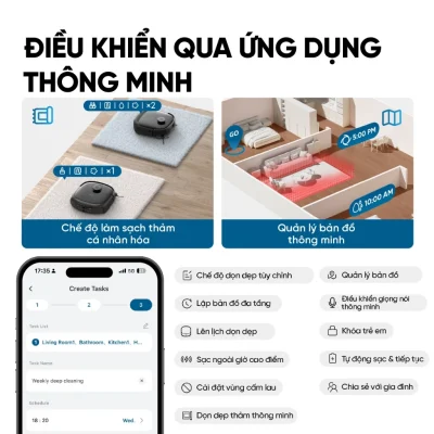 Robot Hút Bụi Lau Sàn Eufy Omni E28 - Giải phóng bạn khỏi công việc nhà với <strong>Robot hút bụi lau sàn eufy Omni E28</strong>, cỗ máy làm sạch tối thượng cho ngôi nhà hiện đại. Nổi bật với lực hút turbo không tưởng lên đến 20.000Pa, <strong>eufy Omni E28</strong> dễ dàng loại bỏ mọi bụi bẩn, lông thú cưng và mảnh vụn ẩn sâu trong thảm và các kẽ sàn. Sản phẩm đi kèm trạm Omni toàn năng tự động giặt, sấy khô giẻ lau, hút rác và bổ sung nước lau sàn, mang lại trải nghiệm rảnh tay tuyệt đối. Đặc biệt, trạm còn tích hợp máy làm sạch sâu cầm tay FlexiOne™ có thể tháo rời, giúp xử lý vết bẩn trên thảm, sofa một cách linh hoạt. Hãy để <strong>eufy Omni E28</strong> định nghĩa lại sự sạch sẽ cho không gian sống của bạn.