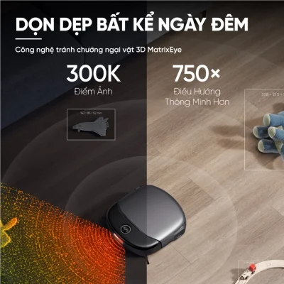 Robot hút bụi lau sàn eufy Omni S1 Pro - Trải nghiệm cuộc cách mạng dọn dẹp với <strong>Robot hút bụi lau sàn eufy Omni S1 Pro</strong>. Đây là robot đầu tiên trên thế giới sở hữu công nghệ lau sạch tức thì, với con lăn được giặt sạch liên tục ngay trong khi lau, đảm bảo sàn nhà luôn được lau bằng nước sạch. Trạm sạc Omni toàn năng không chỉ tự động hút rác, giặt và sấy khô con lăn mà còn có khả năng tự tạo ra nước khử khuẩn bằng Ozone, tiêu diệt 99.9% vi khuẩn mà không cần hóa chất. Với lực hút 8.000Pa mạnh mẽ và hệ thống điều hướng AI.See™ thông minh, <strong>eufy Omni S1 Pro</strong> mang đến hiệu quả làm sạch vượt trội và sự tiện nghi tối thượng cho ngôi nhà của bạn.