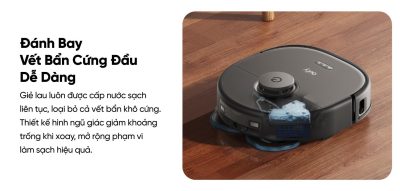Robot hút bụi lau sàn eufy X10 Pro Omni - Nâng tầm trải nghiệm dọn dẹp nhà cửa với <strong>Robot hút bụi lau sàn eufy X10 Pro Omni</strong>, giải pháp làm sạch thông minh và toàn diện đến từ thương hiệu uy tín Eufy. Sản phẩm sở hữu lực hút mạnh mẽ 8.000 Pa, hệ thống lau xoay kép MopMaster™ 2.0 tạo áp lực 1kg và công nghệ AI.See™ nhận diện hơn 100 vật thể, giúp làm sạch sâu mọi ngóc ngách và né tránh chướng ngại vật một cách thông minh. Điểm nhấn của <strong>eufy X10 Pro Omni</strong> là trạm sạc Omni đa năng, tự động giặt giẻ, sấy khô bằng khí nóng, hút rác và châm nước, mang đến sự tiện lợi rảnh tay tuyệt đối. Đây là trợ thủ đắc lực cho mọi gia đình hiện đại, đặc biệt là nhà có nuôi thú cưng.