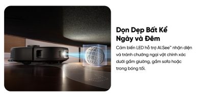 Robot hút bụi lau sàn eufy X10 Pro Omni - Nâng tầm trải nghiệm dọn dẹp nhà cửa với <strong>Robot hút bụi lau sàn eufy X10 Pro Omni</strong>, giải pháp làm sạch thông minh và toàn diện đến từ thương hiệu uy tín Eufy. Sản phẩm sở hữu lực hút mạnh mẽ 8.000 Pa, hệ thống lau xoay kép MopMaster™ 2.0 tạo áp lực 1kg và công nghệ AI.See™ nhận diện hơn 100 vật thể, giúp làm sạch sâu mọi ngóc ngách và né tránh chướng ngại vật một cách thông minh. Điểm nhấn của <strong>eufy X10 Pro Omni</strong> là trạm sạc Omni đa năng, tự động giặt giẻ, sấy khô bằng khí nóng, hút rác và châm nước, mang đến sự tiện lợi rảnh tay tuyệt đối. Đây là trợ thủ đắc lực cho mọi gia đình hiện đại, đặc biệt là nhà có nuôi thú cưng.