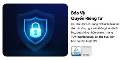 Robot hút bụi lau sàn eufy X10 Pro Omni - Nâng tầm trải nghiệm dọn dẹp nhà cửa với <strong>Robot hút bụi lau sàn eufy X10 Pro Omni</strong>, giải pháp làm sạch thông minh và toàn diện đến từ thương hiệu uy tín Eufy. Sản phẩm sở hữu lực hút mạnh mẽ 8.000 Pa, hệ thống lau xoay kép MopMaster™ 2.0 tạo áp lực 1kg và công nghệ AI.See™ nhận diện hơn 100 vật thể, giúp làm sạch sâu mọi ngóc ngách và né tránh chướng ngại vật một cách thông minh. Điểm nhấn của <strong>eufy X10 Pro Omni</strong> là trạm sạc Omni đa năng, tự động giặt giẻ, sấy khô bằng khí nóng, hút rác và châm nước, mang đến sự tiện lợi rảnh tay tuyệt đối. Đây là trợ thủ đắc lực cho mọi gia đình hiện đại, đặc biệt là nhà có nuôi thú cưng.