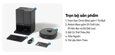 Robot hút bụi lau sàn eufy X10 Pro Omni - Nâng tầm trải nghiệm dọn dẹp nhà cửa với <strong>Robot hút bụi lau sàn eufy X10 Pro Omni</strong>, giải pháp làm sạch thông minh và toàn diện đến từ thương hiệu uy tín Eufy. Sản phẩm sở hữu lực hút mạnh mẽ 8.000 Pa, hệ thống lau xoay kép MopMaster™ 2.0 tạo áp lực 1kg và công nghệ AI.See™ nhận diện hơn 100 vật thể, giúp làm sạch sâu mọi ngóc ngách và né tránh chướng ngại vật một cách thông minh. Điểm nhấn của <strong>eufy X10 Pro Omni</strong> là trạm sạc Omni đa năng, tự động giặt giẻ, sấy khô bằng khí nóng, hút rác và châm nước, mang đến sự tiện lợi rảnh tay tuyệt đối. Đây là trợ thủ đắc lực cho mọi gia đình hiện đại, đặc biệt là nhà có nuôi thú cưng.