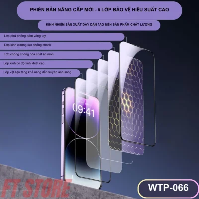Kính cường lực KINGKONG WTP-066 siêu cứng, siêu mượt, full viền chống vân tay - Chính hãng - <p dir="ltr" data-pm-slice="1 1 []">Kính cường lực WEKOME <strong>WTP-066</strong> Kingkong, độ cứng 9H, siêu mỏng 0.33mm, full viền, phủ nano chống vân tay, dầu, nước. Cảm ứng mượt, trong suốt HD, chống trầy xước, va đập. Dán dễ với khung tự dán (tùy phiên bản).</p>