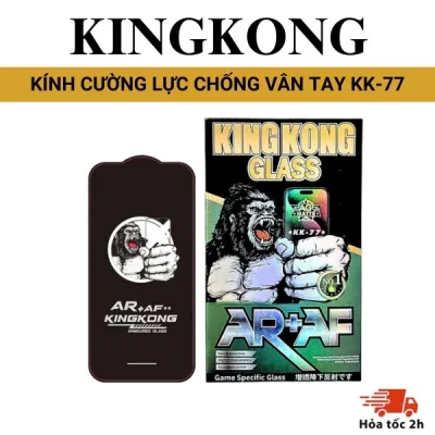 Kính Cường Lực Nhám KINGKONG KK-77 Chống Vân Tay, Tối Ưu Chơi Game