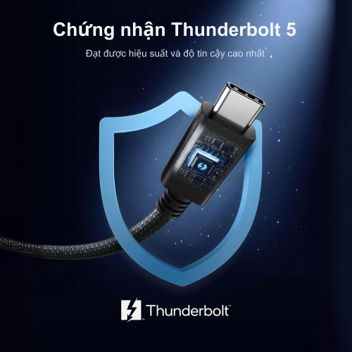Cáp Thunderbolt 5 Anker Prime Type-C to Type-C- A84N1  Tốc Độ Truyền Dữ Liệu 80Gbps, Sạc Nhanh 240W, Màn Hình 8K - Hình ảnh 6