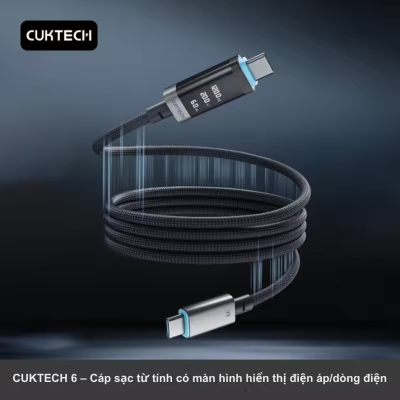 Cáp-Magnetic-Cuktech-No.6-OLED-C-to-C-6A-240W-PD3