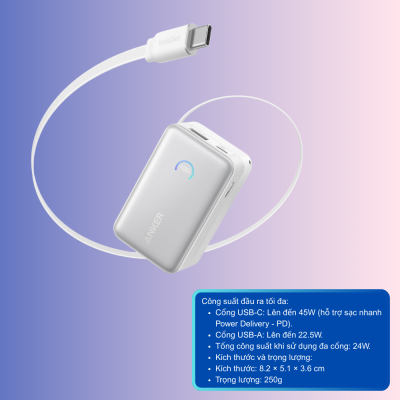 Củ sạc dự phòng Anker Nano Power Bank- A1638