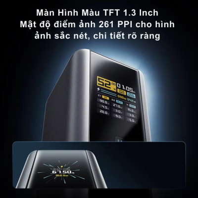 Pin dự phòng Cuktech No.15 Ultra 20000mAH 210W PD3– PB200U - Trải nghiệm sức mạnh vượt trội với <strong>pin dự phòng Cuktech 20.000mAh No.15 Ultra</strong> (PB200U) với tổng công suất lên đến 210W. Tích hợp công nghệ sạc nhanh tiên tiến nhất PD3.1 140W, sạc đầy 53% pin MacBook Pro 16" chỉ trong 30 phút. Dung lượng khủng 20.000mAh đảm bảo năng lượng cho cả ngày dài làm việc và giải trí. Sản phẩm được trang bị màn hình màu TFT 1.3-inch hiển thị đầy đủ thông số sạc, 3 cổng ra (2 Type-C, 1 USB-A) cho phép sạc đồng thời nhiều thiết bị. Thiết kế nhỏ gọn, an toàn trên máy bay, Cuktech No.15 Ultra là người bạn đồng hành lý tưởng cho mọi chuyến đi, đáp ứng mọi nhu cầu sạc từ laptop, điện thoại đến các thiết bị nhỏ. Hãy sở hữu ngay <strong>pin dự phòng Cuktech 20.000mAh No.15 Ultra</strong> để không bao giờ bị gián đoạn công việc.