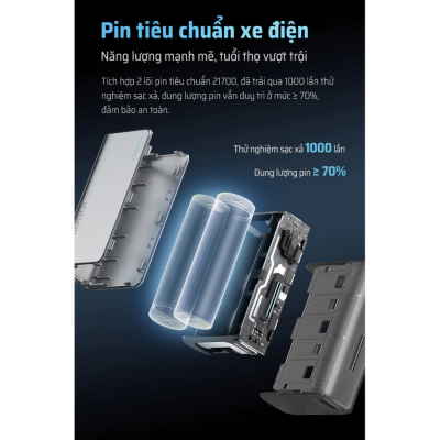 Pin sạc dự phòng Cuktech 10.000mAh Power Bank 30W (PB100S) -