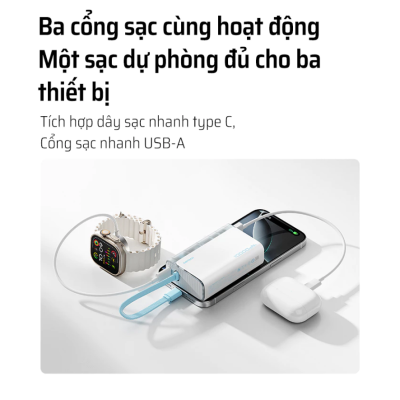 Pin sạc dự phòng Cuktech CP13 10.000mAh Power Bank 33W (LPB100) -