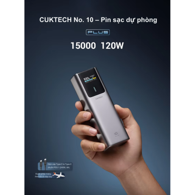 Pin sạc dự phòng Cuktech No.10 Plus Power Bank 15.000mAh 150W (PB150P) -