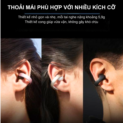 Tai nghe thể thao Anker Soundcore AeroClip A3388 - Thiết Kế Kẹp Tai Thoải Mái, Chống Nước IPX4, Âm Bass Mạnh Mẽ